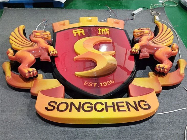 City Emblem Billboard China 3d Badge Neon Gas Is Generally Used in Signboard